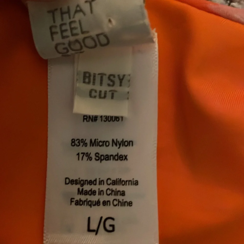 l*space Cabana Bitsy Cut Bikini Bottom in Super Bloom Reversible to‎ Orange